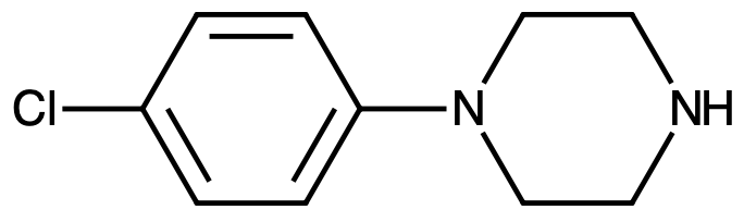 This image displays the chemical structure for 1-(4-Chlorophenyl)piperazine