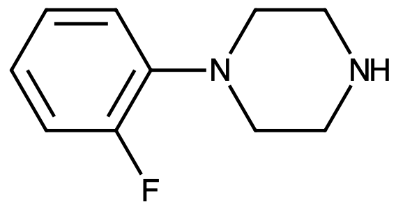 This image displays the chemical structure for 1-(2-Fluorophenyl)piperazine