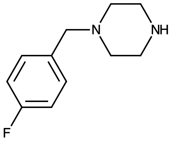 This image displays the chemical structure for 1-(4-Fluorobenzyl)piperazine