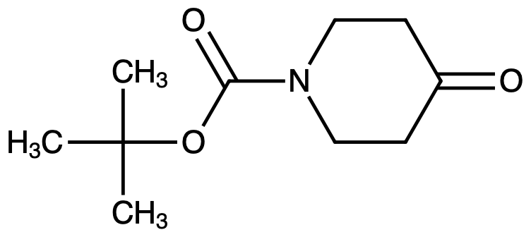This image displays the chemical structure for 1-Boc-4-piperidone