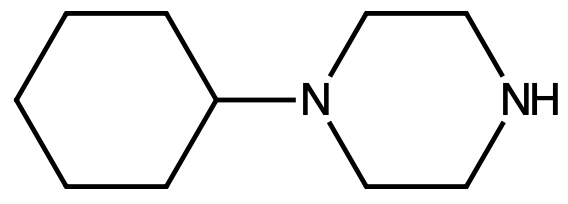 This image displays the chemical structure for 1-Cyclohexylpiperazine