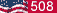 American flag with the numbers 508
